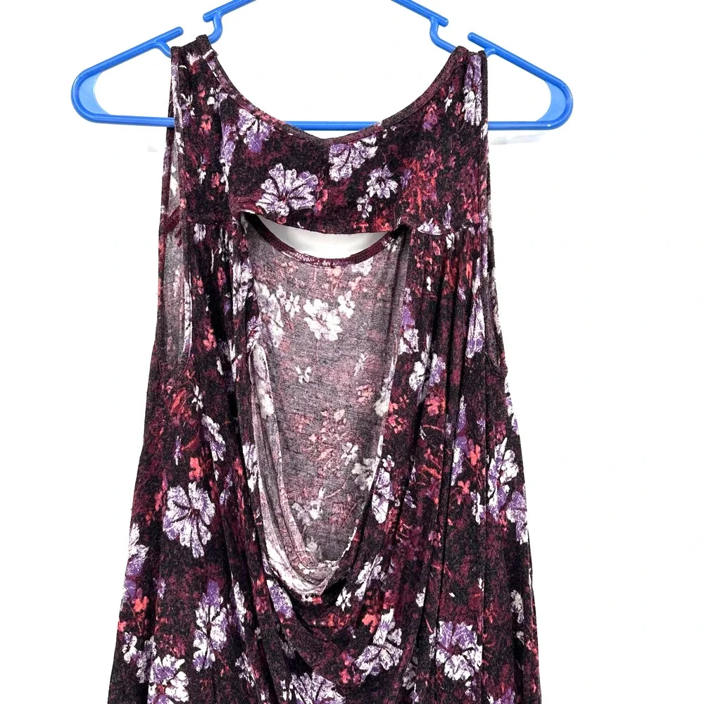 Free People size Small‎ tank top open back sleeveless top shirt blouse floral